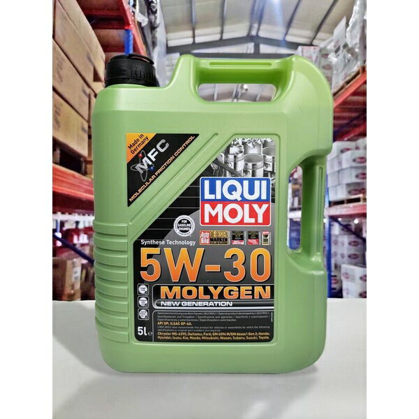 【4%點數】油工廠』LIQUI MOLY MOLYGEN 5w30 液態鉬高效頂級合成機油 鉬鎢元素 SP GF-6A 5L【樂天APP下單限定】