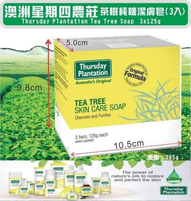 【Thursday Plantation】 茶樹純淨皂 125g (3入/盒)｜滿額領券再折⚡專櫃保養彩妝 品牌香氛 1