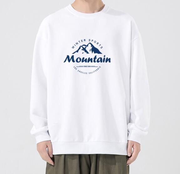 FINDSENSE X 2022 街頭時尚 男士 mountain圖案印花 圓領T恤 長袖外套 圖案T恤