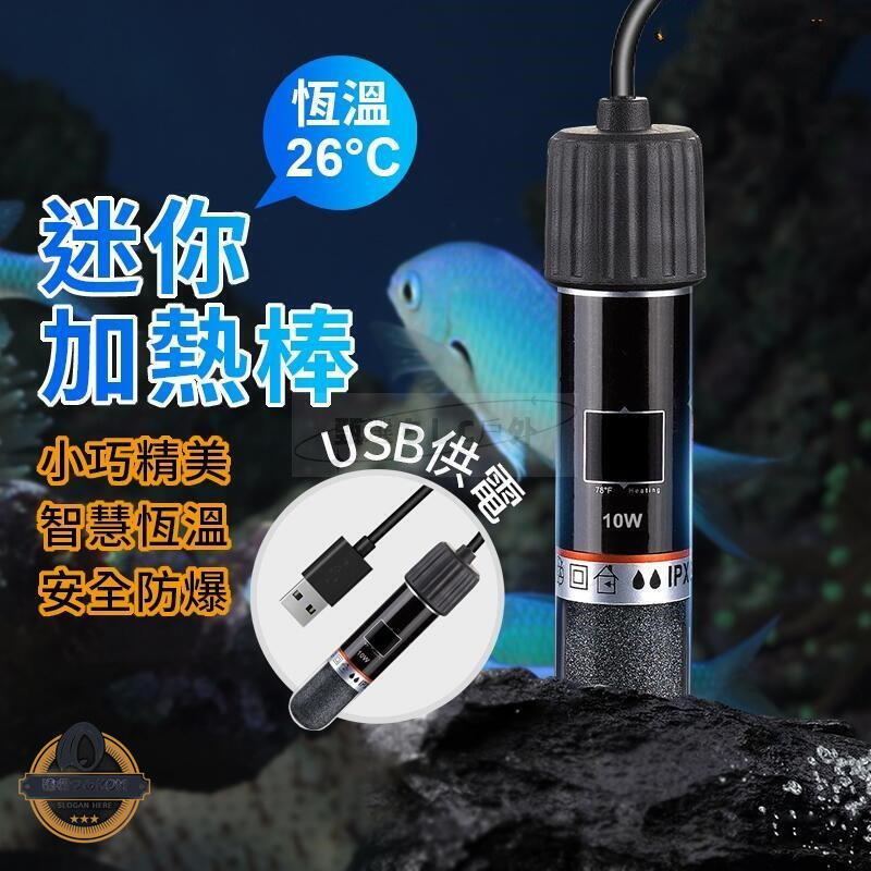 【現貨免運】魚缸加熱棒 加熱棒 魚缸恆溫棒 USB款魚缸加熱棒 迷你加熱棒 水族加溫器 水族恆溫棒