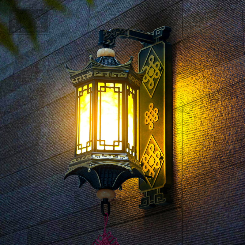 中式LED 壁燈門頭燈大門燈戶外防水防銹花園燈別墅燈太陽能庭院燈 1