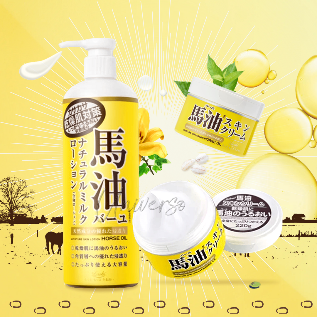 日本Loshi 天然馬油萬用保濕乳液/護膚霜 馬油乳液 保濕乳液 乳霜 樂絲