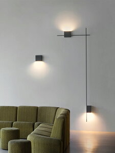 極簡壁燈現代簡約客廳背景墻燈北歐風過道創意長條組合燈飾