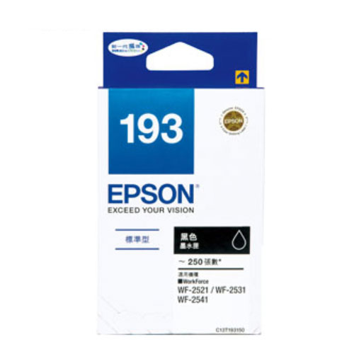 【EPSON 墨水匣】T193150 原廠黑色墨水匣 (標準型)