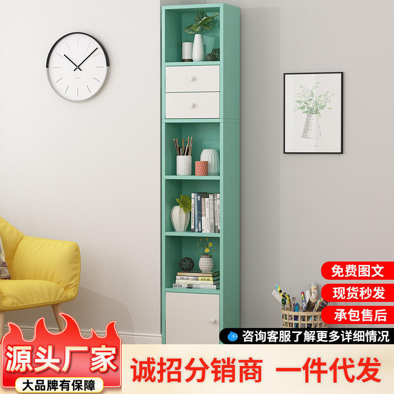 48h出貨丶書架書櫃牆角收納儲物櫃簡易落地格子創意家用學生臥室轉角置物架