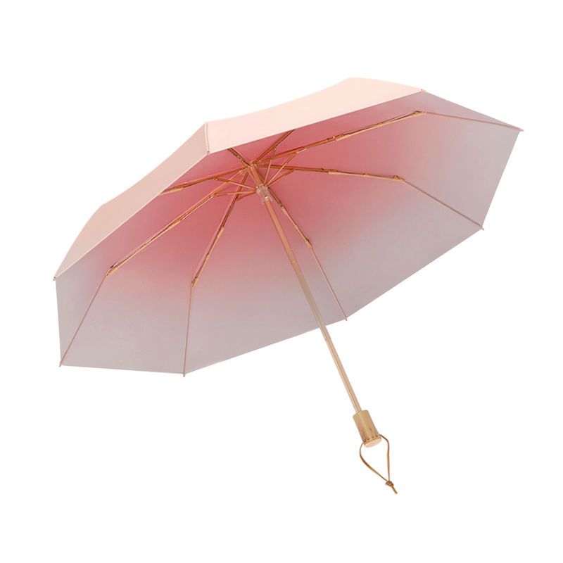 臺灣公司貨 免運 可開票 遮雨棚 雨傘 雨衣 雨鞋 雨傘三折傘八骨雙層雨傘兩層漸變黑膠防曬傘防紫外線傘女晴雨傘