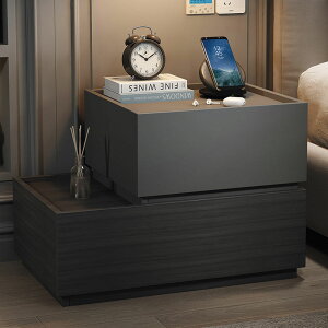 【免運】床頭櫃 整裝落地式臥室創意收納儲物櫃 現代簡約床頭櫃輕奢ins風高級