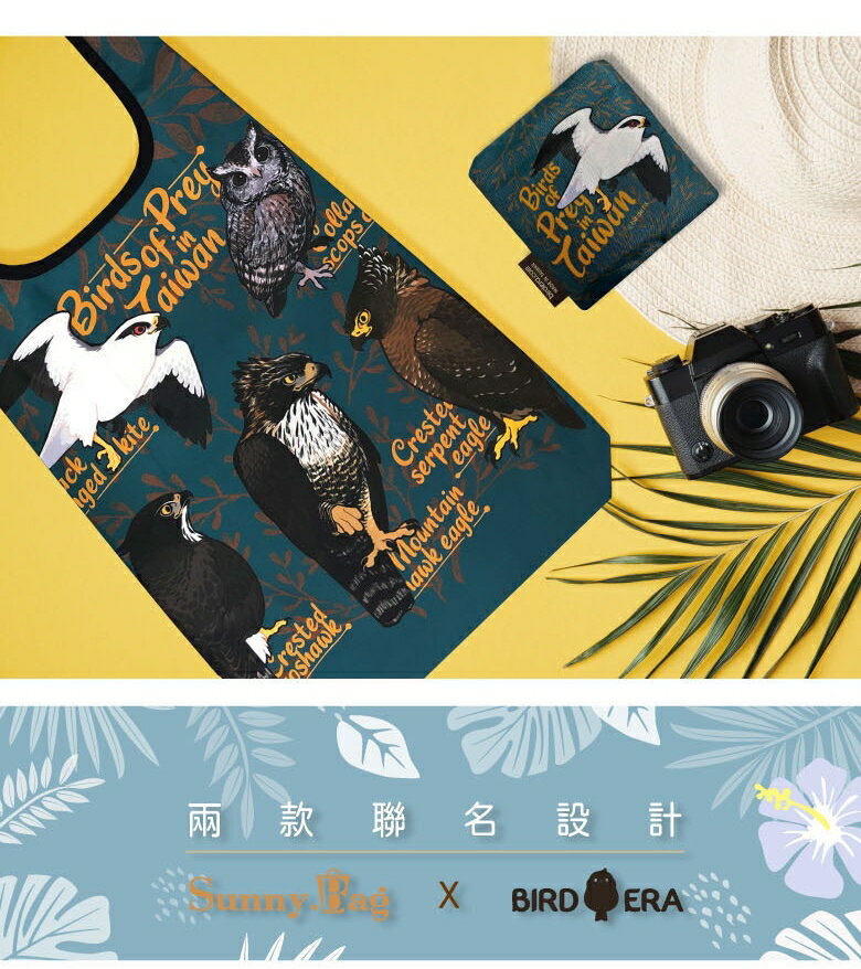 BIRD ERA鳥時代 收納購物袋-台灣猛禽