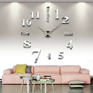 超大尺寸歐式西班牙創意掛鐘藝術鐘表客廳靜音時鐘數字DIY鐘掛表
