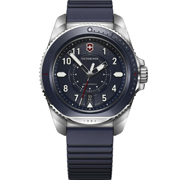 VICTORINOX 瑞士維氏 OURNEY 1884 200米潛水錶(VISA-241975)-43mm-藍面膠帶【刷卡回饋 分期0利率】【APP下單點數13倍送】