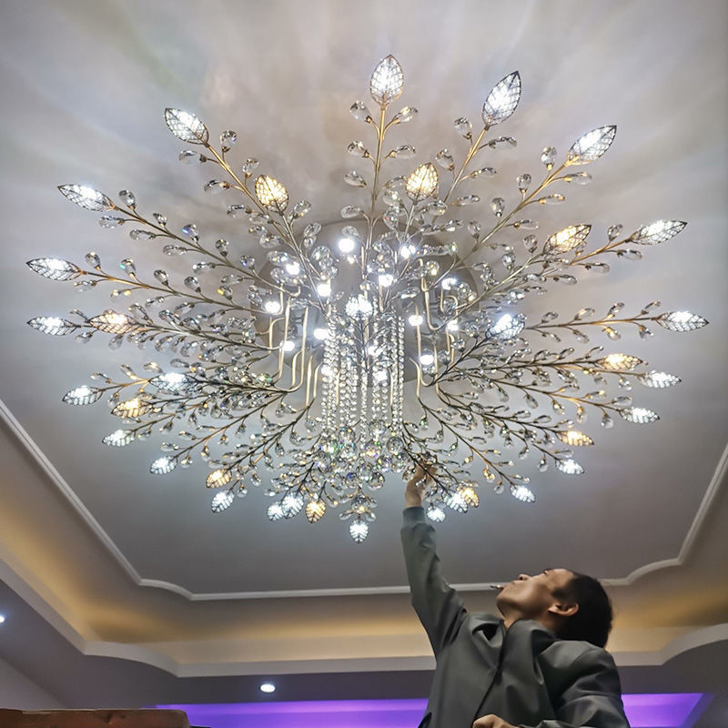輕奢歐式水晶吸頂燈客廳餐廳臥室led燈具美式簡約溫馨浪漫吸頂燈