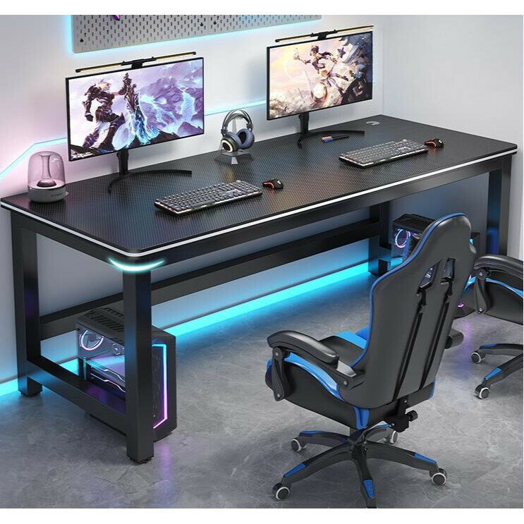 【免運】電腦桌臺式家用臥室書桌辦公桌工作臺網吧碳纖維長桌子雙人電競桌 電腦桌 電競桌 書桌 桌子 桌