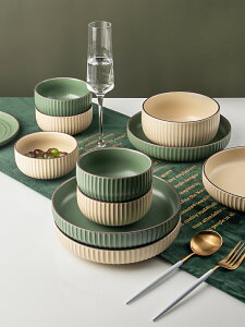 墨色歐式盤子菜盤家用高級感復古陶瓷盤創意個性網紅餐盤西餐餐具