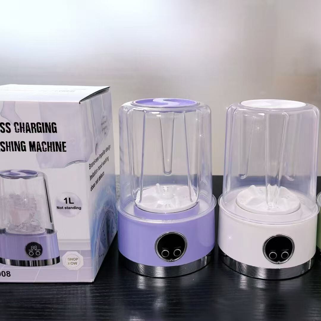 新款充電迷你洗衣機內衣褲襪子便攜式無線小型學生宿舍洗衣機【Snowbelle優選】