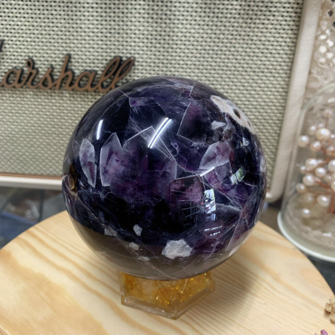 Sweet Heart 田芯精品❤️天然 大能量 虎牙紫水晶球🔮直徑9.5cm 正財 開智慧 貴人必備 NO.295 2