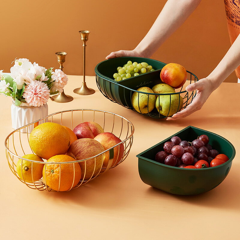 鐵藝水果盤籃客廳家用現代簡約創意網紅北歐式零食收納盒桌面輕奢