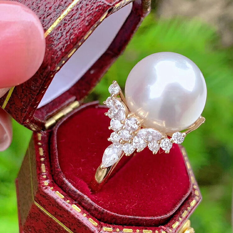 DIY飾品配件 S925純銀冰雪女王款戒指指環空託開口可調節珍珠手飾