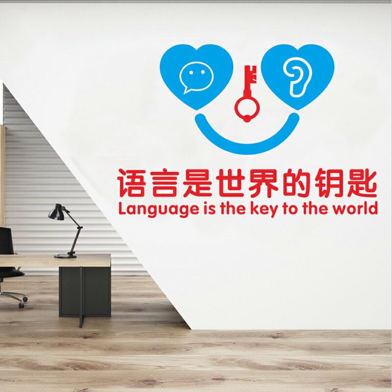 語言口才培訓中心墻貼紙學校班級教室演講裝飾貼主持人播音表演節1入