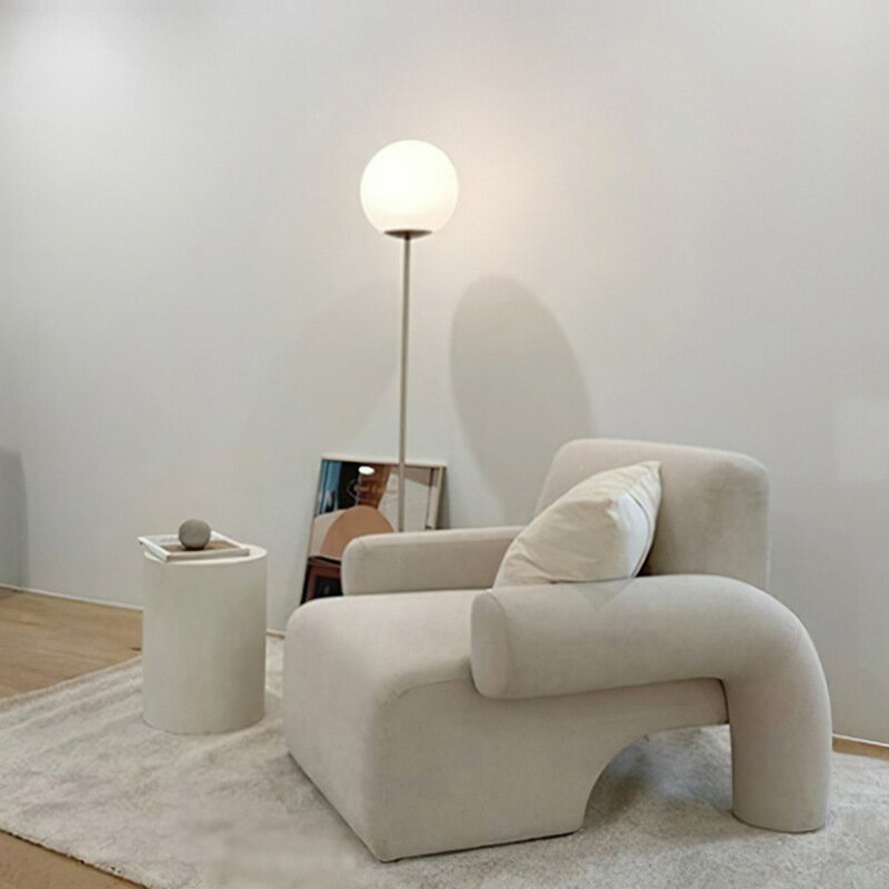 北歐現代簡約輕奢復古設計師休閑懶人椅布藝小戶型單人沙發椅