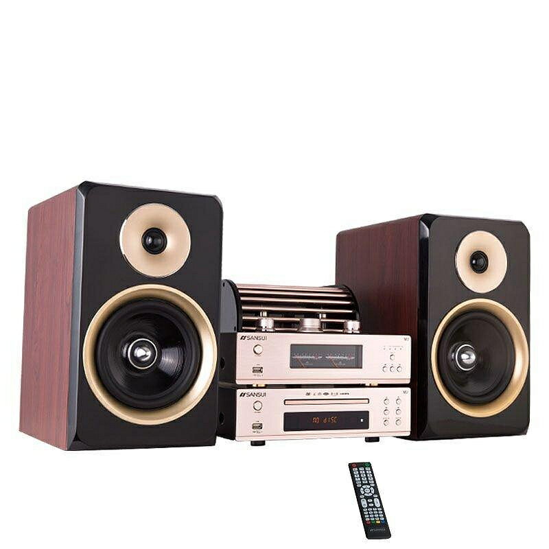 山水M2家用高階hifi發燒級音響套裝家庭客廳專業高音質膽機cd