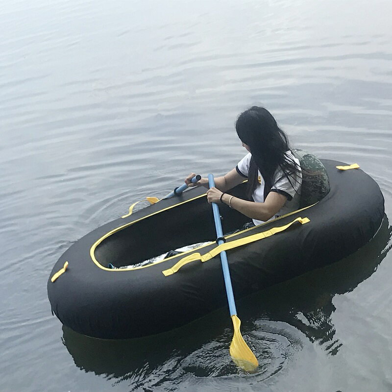 新款自制輪胎漂流船加厚丁基膠內胎充氣艇便攜折疊下網釣魚船潛水