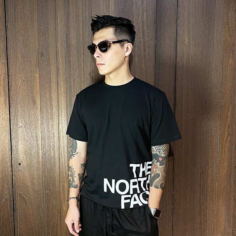 美國百分百【全新真品】The North Face 短袖 棉質 T恤 TNF 上衣 LOGO 短T 黑色 CT94