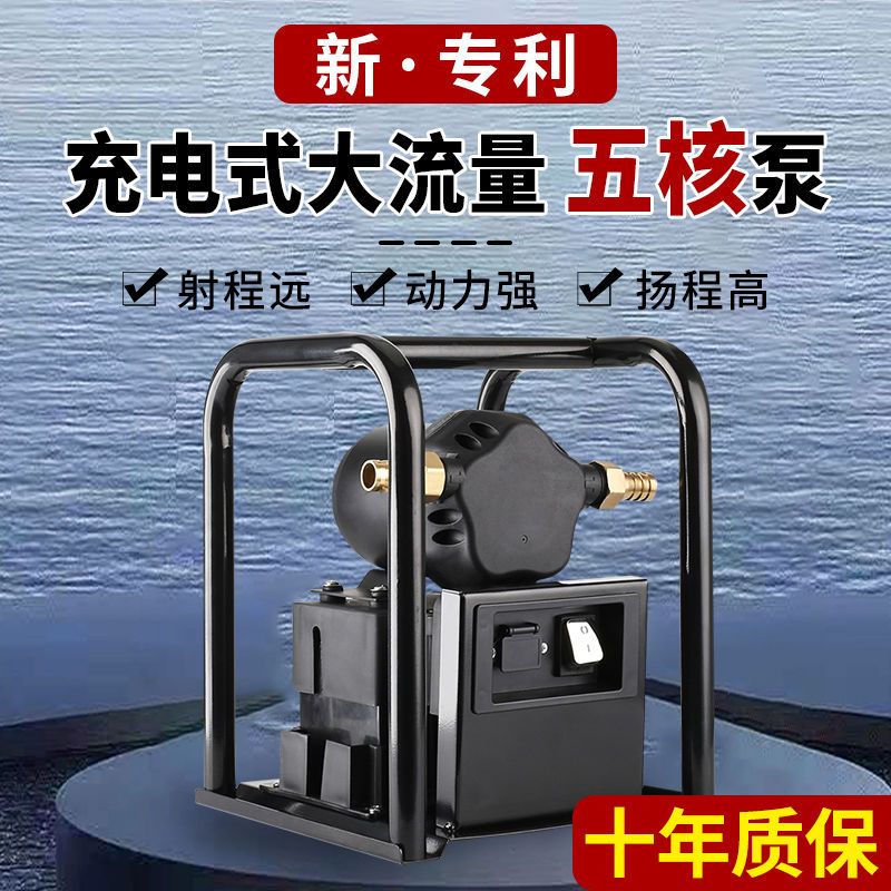大功率充電澆菜水泵戶外農用灌溉抽水機12V高壓水泵大流量抽水泵