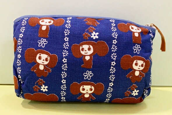 【震撼精品百貨】チェブラーシカ 大耳猴 日本大耳猴化妝包/收納包-藍#39525 震撼日式精品百貨