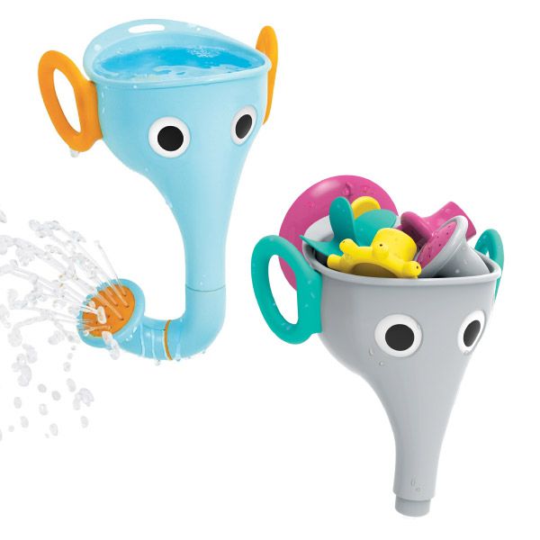 以色列 Yookidoo 長鼻子小象戲水組(藍/灰)洗澡玩具