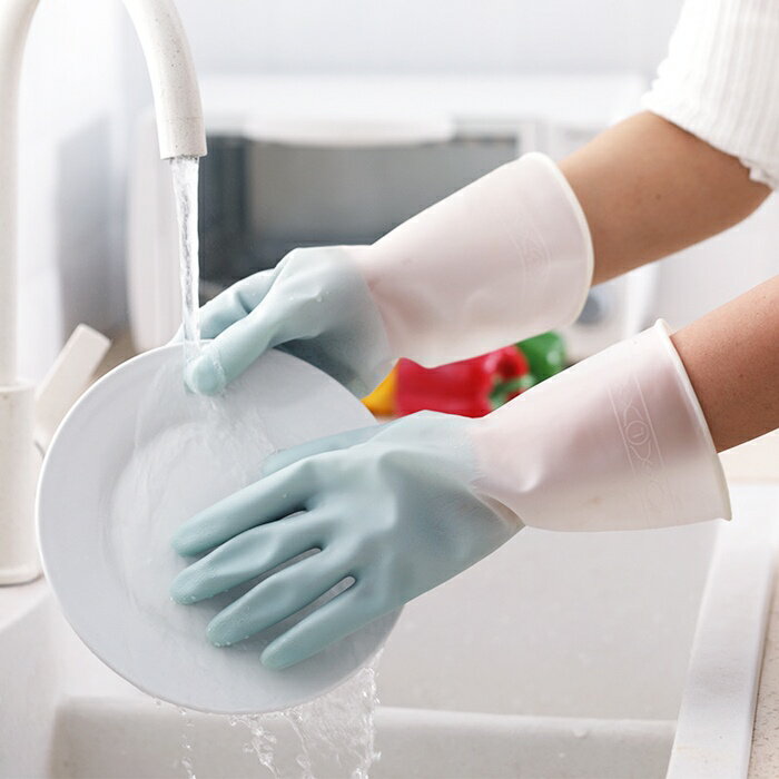 [Hare.D]現貨 乳膠洗碗手套 洗碗 手套 家務手套 清潔手套 防水手套 廚房用 手套