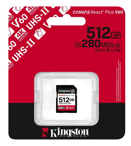KINGSTON 512G 512GB SD SDXC Canvas React Plus V60 280MB/s SDR2V6/512GB UHSII 金士頓 記憶卡|APP賺6%點數回饋 3