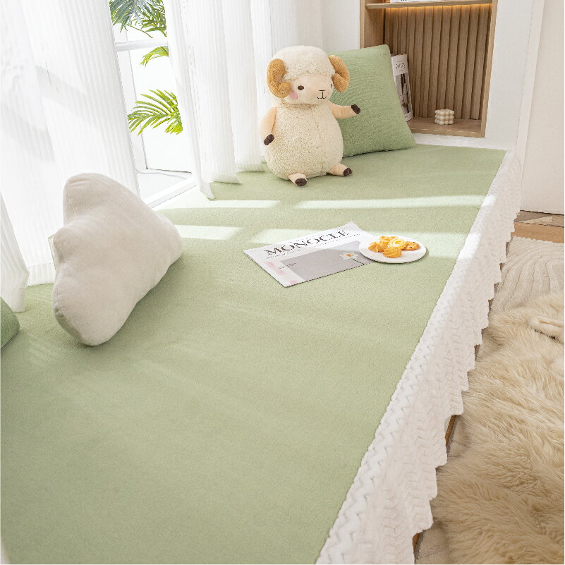 陽台坐墊 飄窗墊 窗台墊 飄窗墊2023秋冬新款加厚防滑可客製化陽台墊子窗台墊飄台墊子簡約『ZW5479』