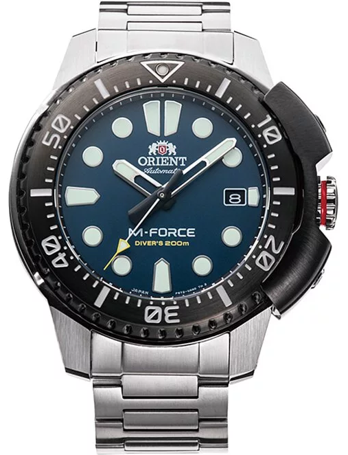 ORIENT 東方錶 M-Force 系列 機械 潛水錶(RA-AC0L07L)-45mm-藍面鋼帶【刷卡回饋 分期0利率】【APP下單4%點數回饋】