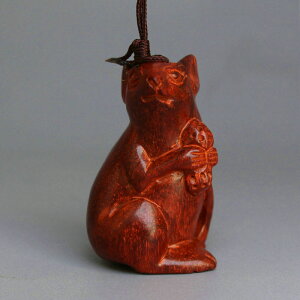 紅木老鼠手把件掛件小葉紫檀鼠吊墜十二生肖動物掛件木雕掛件飾品
