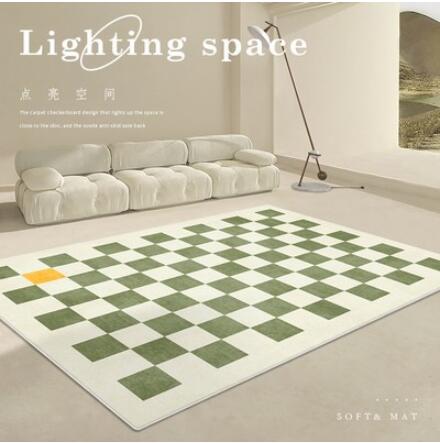 棋盤格地毯臥室客廳現代簡約北歐ins風房間床邊茶幾沙發格子地毯