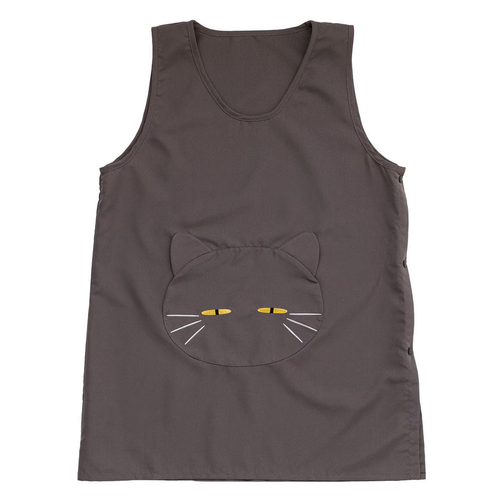 【DECO HOME商品】圍裙 DH貓臉 黑貓 GY cDN04(DH) NITORI宜得利家居