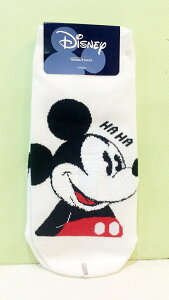 【震撼精品百貨】Micky Mouse 米奇/米妮 襪子-船型襪-米奇白半身圖案(韓國製) 震撼日式精品百貨