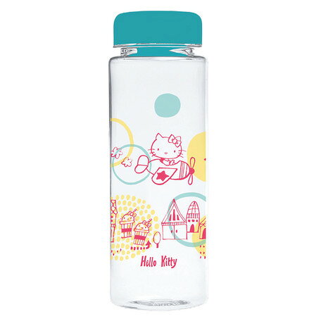 大賀屋 Hello Kitty 透明水瓶 藍綠蓋 三麗鷗 KT 凱蒂貓 日貨 正版 授權 J00012479