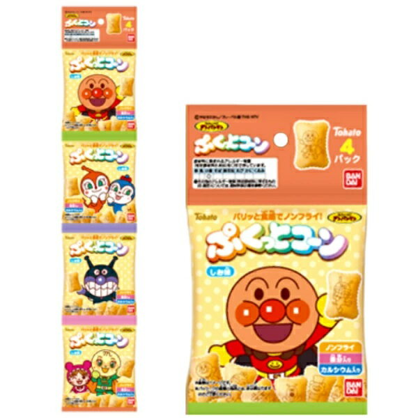 【江戶物語】Tohato 東鳩 麵包超人 4連包 鹽味玉米脆餅 玉米餅乾 非油炸 兒童餅乾 萬代 日本原裝進口