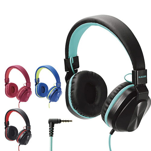 日本代購 空運 ELECOM HS-KD02T 兒童 頭戴式 耳機 麥克風 耳罩式 耳麥 低音量 3.5mm 折疊收納