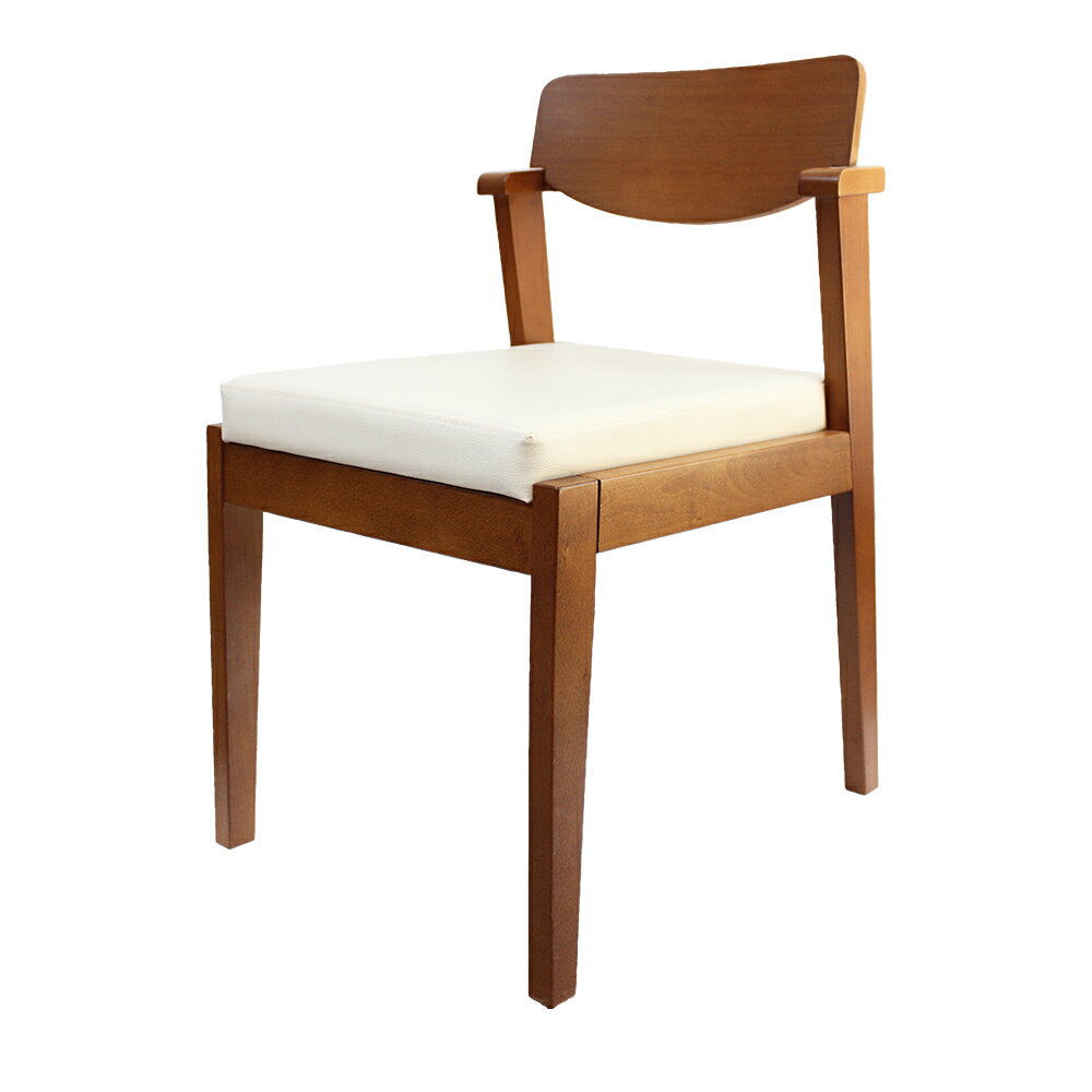 MIT 簡約實木短扶手餐椅 櫸木-Titan [H770(座高425)*W450*D495mm]
