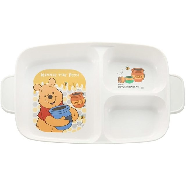 【震撼精品百貨】小熊維尼 Winnie the Pooh ~日本迪士尼 DISNEY 小熊維尼方形三格餐盤*13408