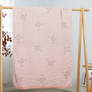 日系純棉五層紗布材質 小豬跟恐龍柔軟吸水浴巾