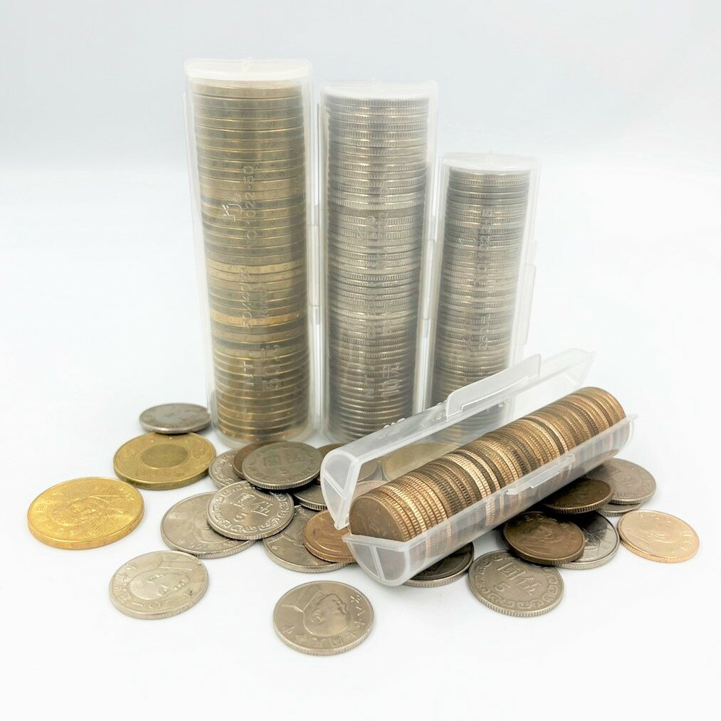 KJ NO.1022 硬幣整合收納盒 單筒型 零錢收納 零錢盒 錢幣盒 零錢筒 錢幣筒 硬幣盒 硬幣筒