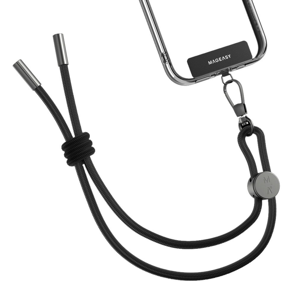 MAGEASY 6mm Wrist Strap 沉穩黑 手機 手腕掛繩/掛繩片組 H7857 (4895241119279)