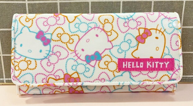 【震撼精品百貨】Hello Kitty 凱蒂貓 三麗鷗KITTY日本長夾/手拿包-彩緞滿版#13058 震撼日式精品百貨