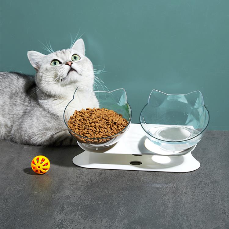 寵物碗 貓碗雙碗保護頸椎貓食盆狗碗寵物貓糧碗食碗貓咪寵物狗狗貓咪用品【摩可美家】