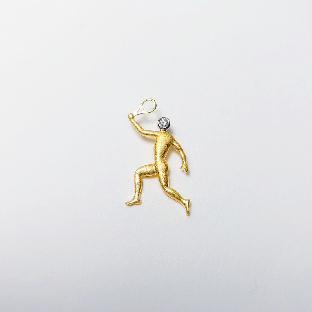 FAR EAST Jewelry & Co. /黃K金墜飾(不含鍊)- 網球選手