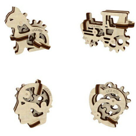 Ugears手癢系列 Fidget - 迷你紀念套組來自烏克蘭.橡皮筋動力.機械驚奇 ! 科學玩具 0