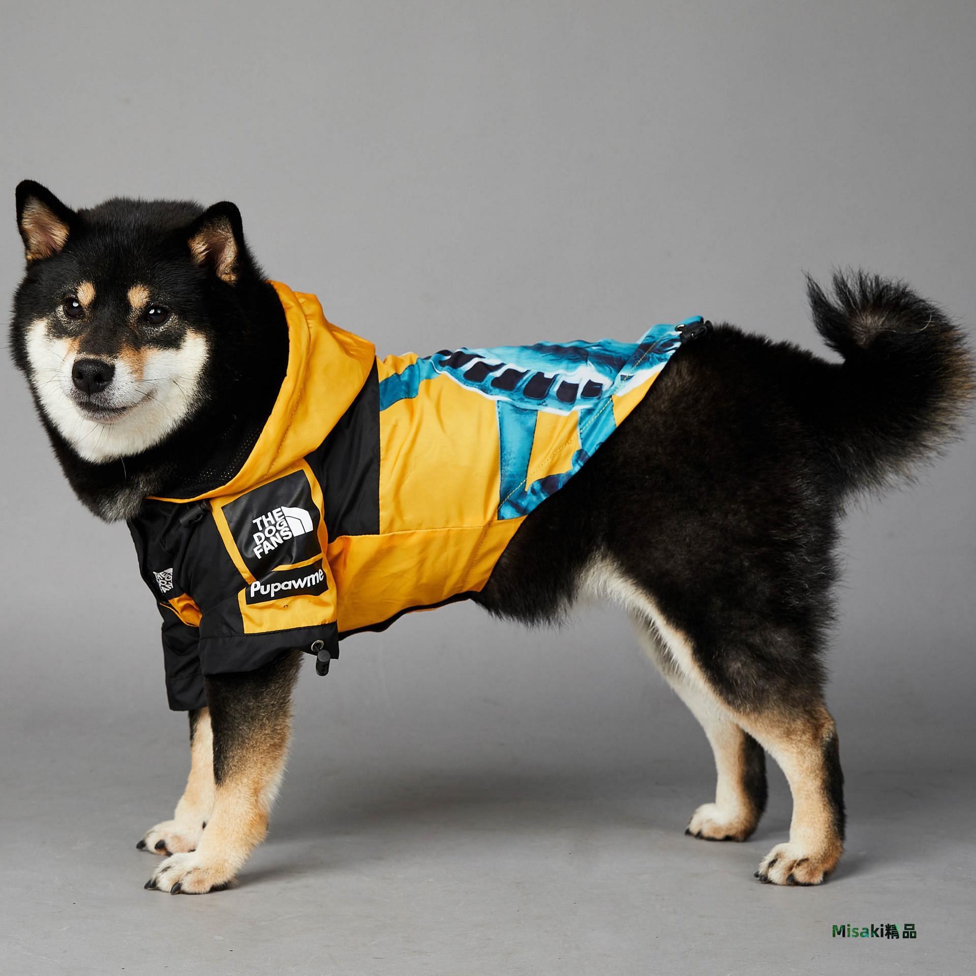 寵物雨衣沖鋒衣潮牌防風防雨柴犬邊牧中大型犬戶外春秋薄款雨衣-Misaki精品